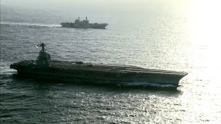 USS Gerald R. Ford with Italian carrier "Cavour"