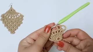 How to Crochet pineapple Earrings// Crochet Earrings Tutorial