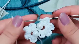 How to Crochet bead flowers