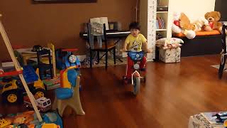 Learning to pedal the bicycle for the first time