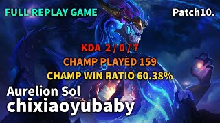 MID Aurelion Sol VS Zoe Replay S10 / 미드 아우렐리온 솔 VS 조이 관전 시즌10 - 2/0/7 Patch 10.2. KR