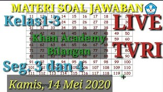 Materi soal jawaban live TVRI 14 Mei 2020 kelas 1-3 Khan Academy Bilangan (Seg.3 dan 4)