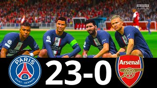 MESSI, RONALDO, MBAPPE, NEYMAR, ALL STARS | PSG 23-0 ARSENAL