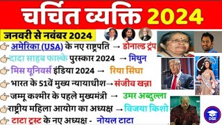 चर्चित व्यक्ति 2024 | Famous Personalities 2024 | Current Affairs 2024 important questions |ALP NTPC