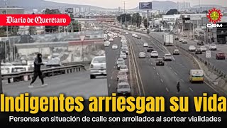 Indigentes arriesgan su vida al cruzar vialidades