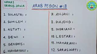 Belajar Menulis "ARAB PEGON" - Part 18 (Nama Orang Jawa Cewek)