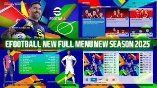 PES2017 | eFOOTBALL NEW SEASON MENU 2025 FOR ALL PATCHES