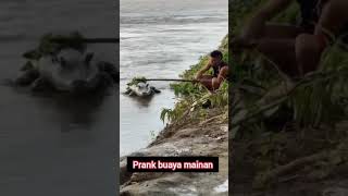 memancing # kena prank buaya mainan