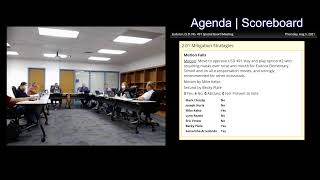 USD 491 BOE August 5, 2021 Special Board Meeting