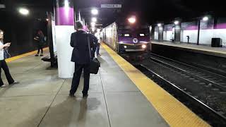 MBTA 813 Providence Line train to Providence Arriving into Back Bay