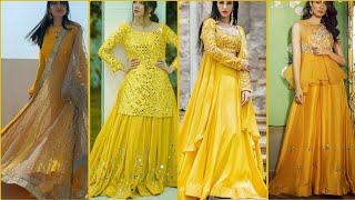 trendy dress for haldi ceremony || #yellowdressforgirlshaldi function- TREND SPOTTER