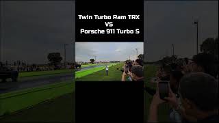 Twin Turbo Ram TRX VS Porsche 911 Turbo S! #cars #ram #trx #Mopar #Porsche