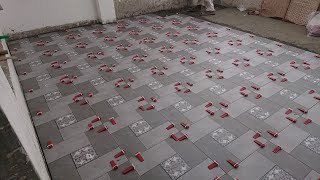 16×16 Inch Floor Tile Fitting | How To Floor Tile Fitting New Design | TF CONSTRUCTION