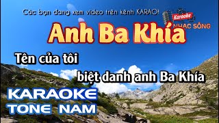 Karaoke Anh Ba Khía | Tone Nam | Karaoke Nhạc Sống Sóc Trăng