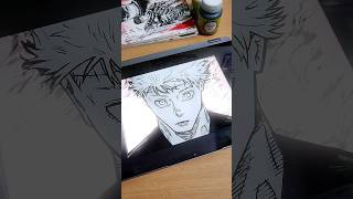 My First Glass painting ever🤌#gojo #gojosatoru #jujutsukaisen #jjk #anime #art #drawing #shorts