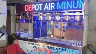 Jual Mesin Usaha Air Isi Ulang Mineral & RO Partisi Stainless