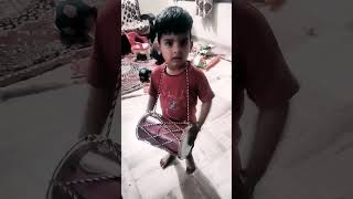 Baby video 2024...O yara dhol baja k😁.....2year old baby....#shorts #youtubeshorts #trending