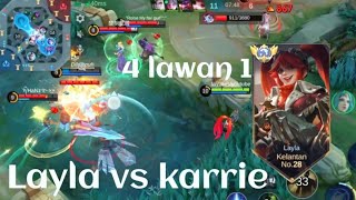 LAYLA VS KARRIE❗BUILD ONE SHOT ENEMY DELETE! CARA ATASI MUSUH KUAT | build top 1 global Layla