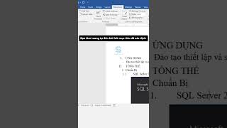 Microsoft Office WORD - Tạo Mục Lục đơn giản