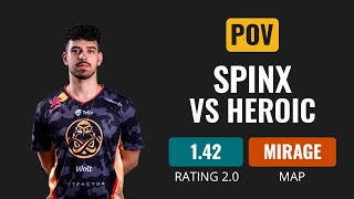 [POV] ENCE Spinx VS Heroic [Mirage] | CS GO DEMO