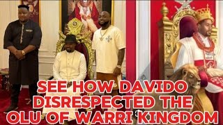 SEE HOW DAVIDO DISRESPECTED THE OLU OF WARRI KINGDOM WHEN HE VISITED THE PALACE