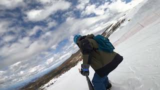 Learning to build speed in my runs, Snowboarding at Sierra Nevada, Granada, España