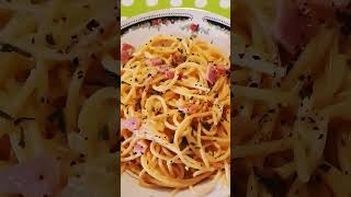 SPAGHETTI ALA CARBONA PASTA/DINNER/Andresa  Norway  Vlog