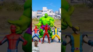 GTA 5: RANDOM BABY HULK VS DEADPOOL SUPERHERO BATTLE😎#shorts #gta5