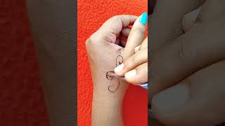 Stylish 'M' Letter Tattoo Mehndi Design #shorts #tattoo #mehndi #new #mehndidesign #letters#viral.