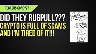 Did Pegasus Just Do A RUGPULL???!!! New Channel Name 'Do You Lose Money Because I Do'!!!