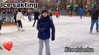 Ice skating |Part 2 | Stockholm Sweden | travel to Stockholm | Pakistani vlog 🇵🇰 #MrHomiKhan