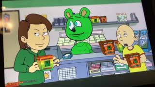 Caillou tried the gummy bear food