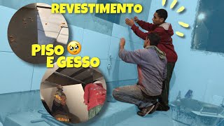 FOMOS AS COMPRAS + INSTALAÇÃO DE GESSO, PISO E REVESTIMENTO | DIÁRIO DE CONSTRUÇÃO #4 |