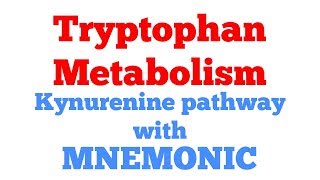 Tryptophan metabolism with Mnemonic || Kynurenine anthranilic acid pathway || #Biochemistry