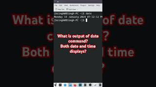 How to display Date and Time in linux | Linux Basic commands| #yshorts #shorts