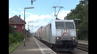 Zugverkehr im Bahnhof Burgau (Schwaben)  -  u.a. mit ICE 3 NEO, TLX  -  AL  # 193/007/023