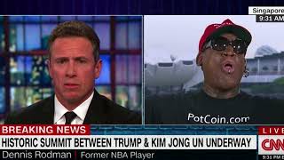 Dennis Rodman cries on TV