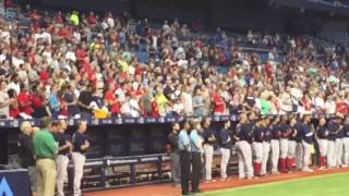 playing the American anthem at Tropicana Field Tampa Bay Rays vs. Boston Red Sox Alina Izquierdo