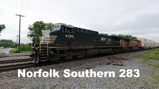 NS 283 in Sheffield with All J.B. Hunt Containers (Almost)