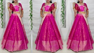 Party Wear lehnga Draping style/How to drape silk saree elegant way/Lehnga Draping style