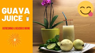 Guava juice / Guava juice recipe / Amrood juice / Easy and quick homemade guava juice / Juice recipe