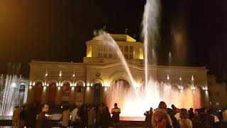 Fountain show at Republic Square - Yerevan, Armenia