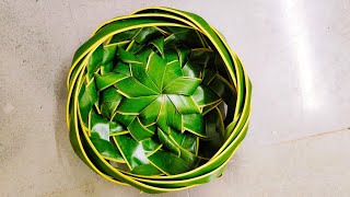 coconut leaf basket | coconut leaf craft | coconut leaves craft | @Aishwarya Ram