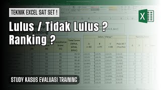 Tutorial Rumus Excel Lulus Atau Tidak Lulus dan Ranking dengan IF dan RANK, Study Kasus Evaluasi