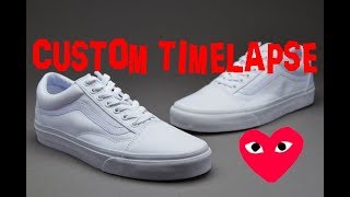 HOW TO: COMME DES GARCONS CUSTOM VANS | TIMELAPSE