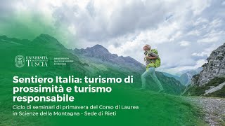 🖥️ WEBINAR | SENTIERO ITALIA: TURISMO DI PROSSIMITA' E TURISMO RESPONSABILE