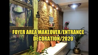 FOYER AREA MAKEOVER/ENTRANCE DECORATION/HALLWAY DECOR DESIGN IDEAS