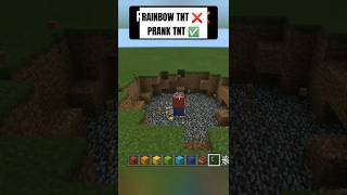 RAINBOW 🌈 TNT IS AN PRANK 😂🤣 #minecraft #shorts #edit #insane