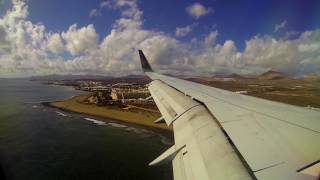 Landing at Lanzarote in a Boeing 757