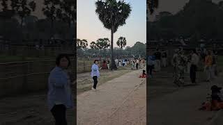 The most crowded day at Ankor Wat #AngkorWat #Cambodia #AncientTemples #Travel #History #shots